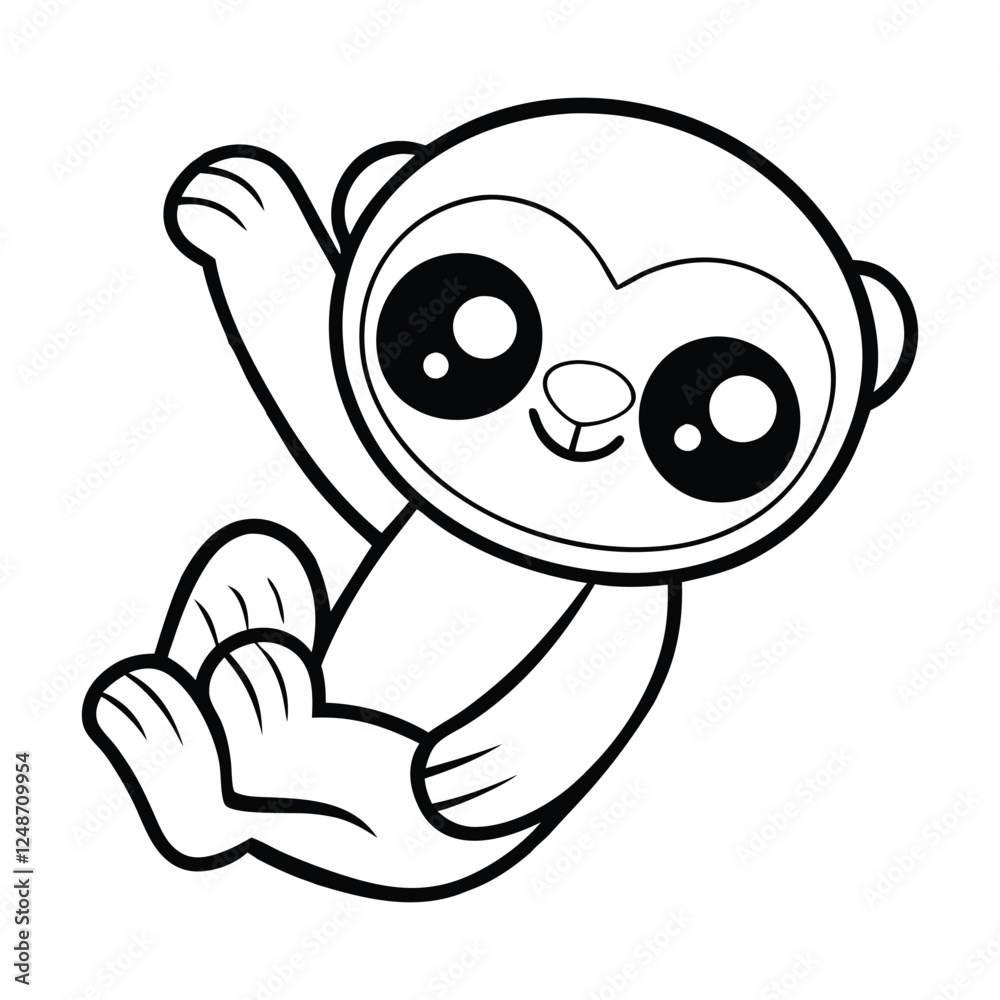 a sloth hanging outline vector a sloth hanging outline vector
