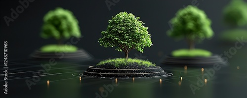 Holographic Earth Day: Glowing Digital Celebration
