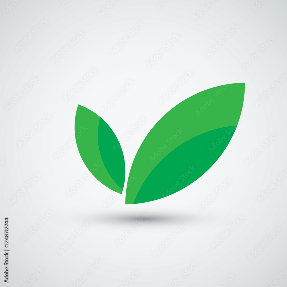 Leaf logo icon vector flat design template Leaf logo icon vector flat design template