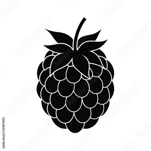 vector illustration of ripe raspberry