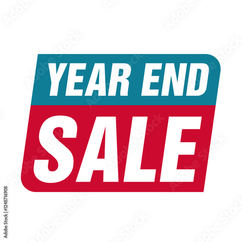 year end sale text banner icon flat vector illustration logo clipart