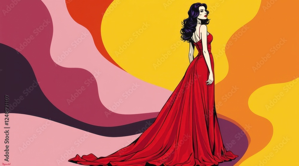 Glamorous Movie Star on the Red Carpet Glamorous Movie Star on the Red Carpet