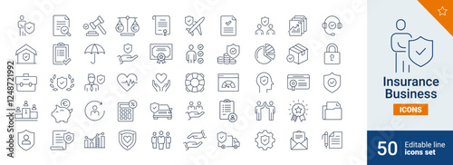 Insurance icons Pixel perfect. Check, document, home, ... 
