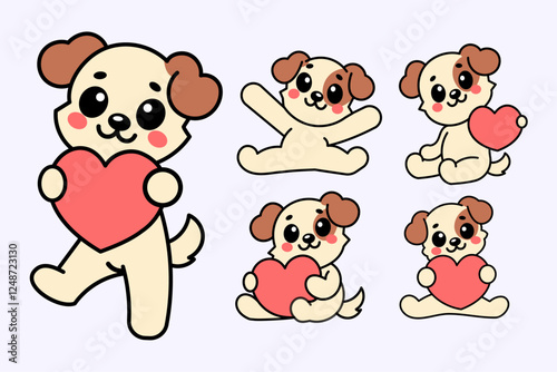 Cute Adorable Puppy Illustration Clipart