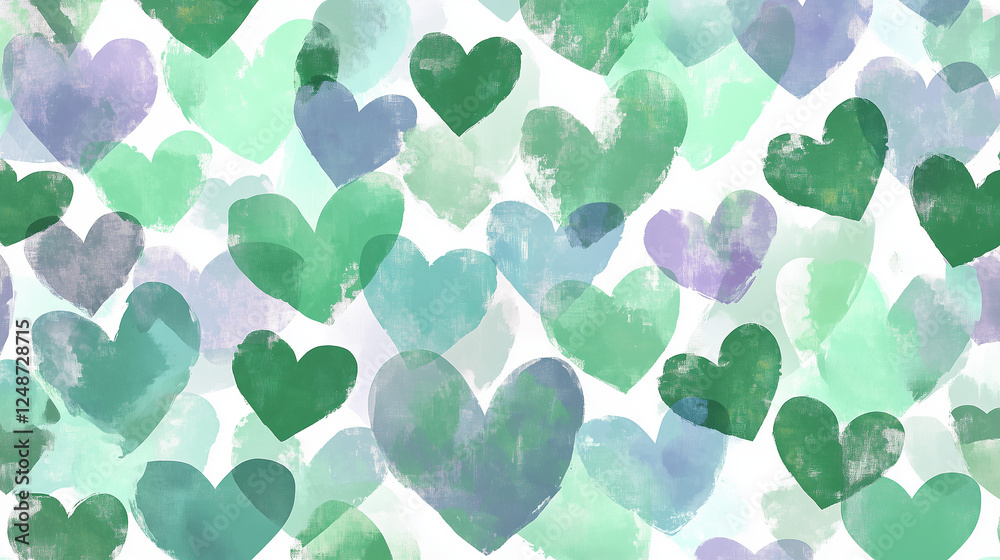 Romantic Heart Artwork in Soft Pastels for Love Expression Romantic Heart Artwork in Soft Pastels for Love Expression