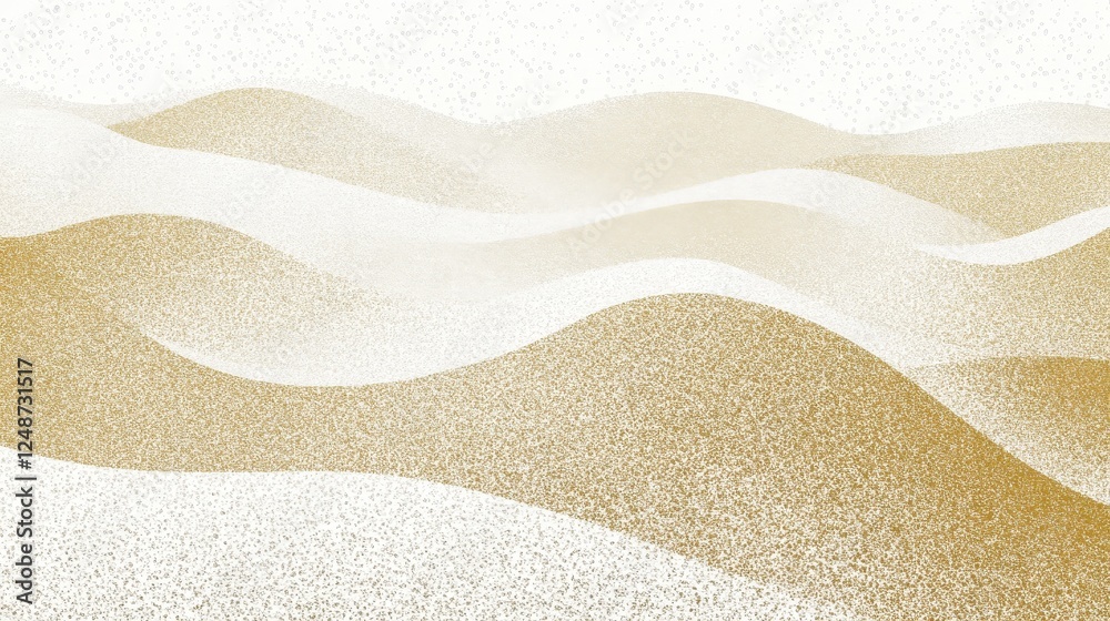 Obraz premium Golden Abstract Hillscape: A Stunning Visual