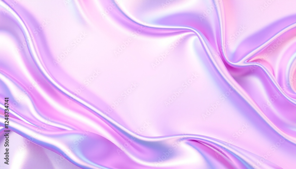 Obraz premium Metallic pink and blue liquid texture with glossy finish