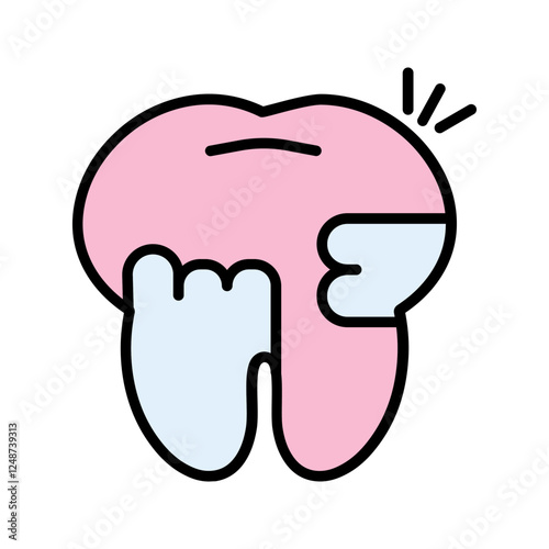 Toothache And Plaque Icon Design