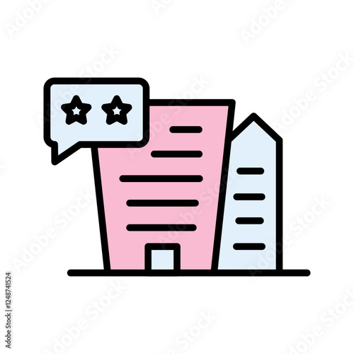 Hotel Reviews Icon Design