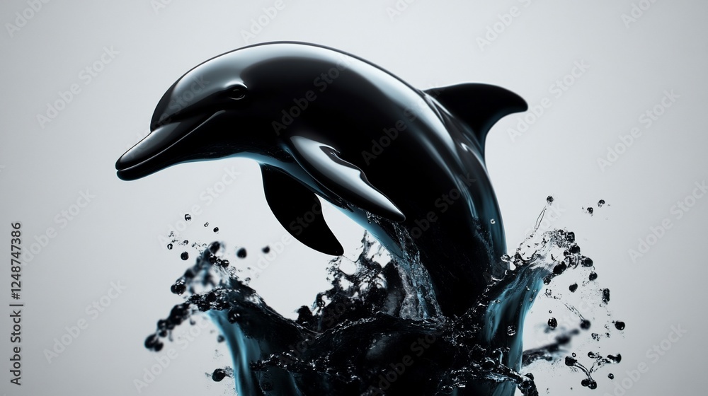 custom made wallpaper toronto digitalDolphin portrait while looking at you with open mouth