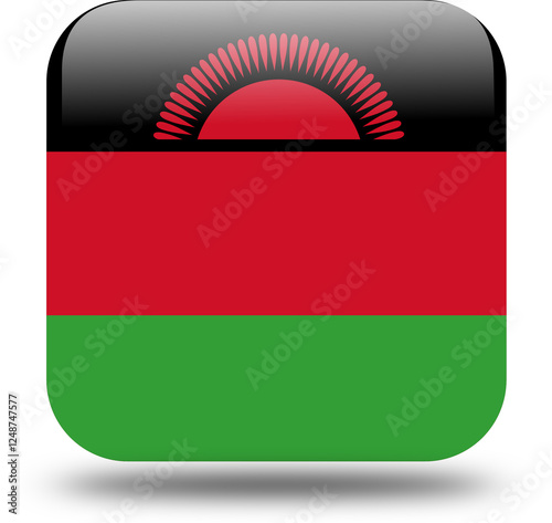 square 3d look flag of malawi Free Download square 3d look flag of malawi - GFXLoad
