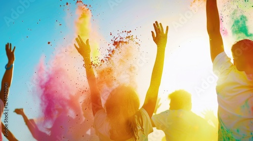 Festive Atmosphere Filled With Flourishing Colors