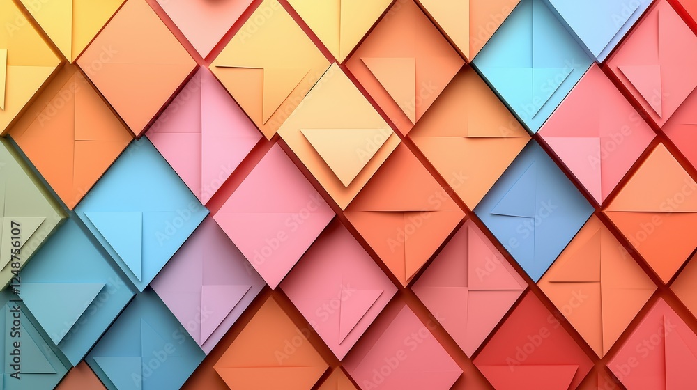 Holographic Pastel Paper Background with Geometric Patterns in Soft Gradient Tones for Creative Design Projects Holographic Pastel Paper Background with Geometric Patterns in Soft Gradient Tones for Creative Design Projects