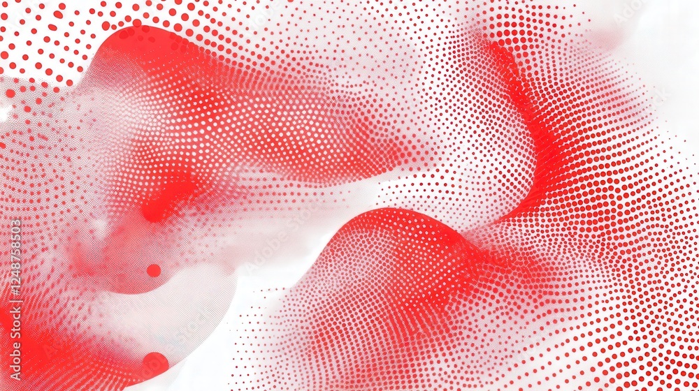 Stunning Abstract Dotted Red and White Design Stunning Abstract Dotted Red and White Design