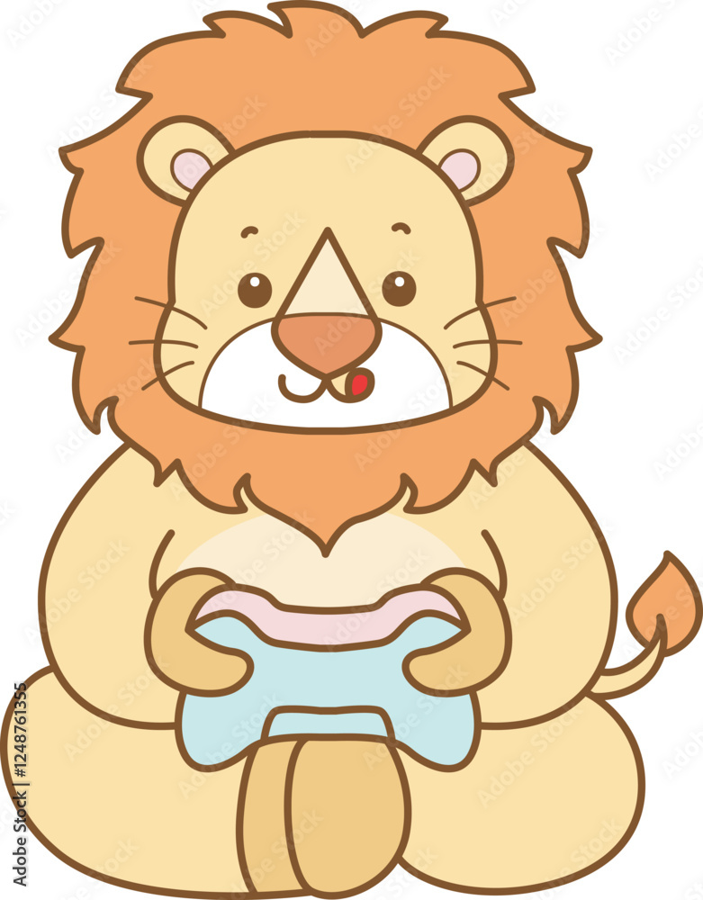 Cute Lion vector icon. Funny baby Lion animal series stock illustration. life of fluffy Lion designs. Cute Lion vector icon. Funny baby Lion animal series stock illustration. life of fluffy Lion designs.