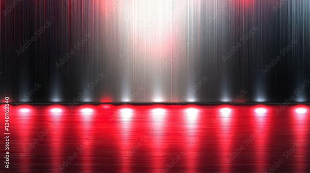 Naklejka premium Stunning Red and Gray Metallic Background Design for Modern Digital Art