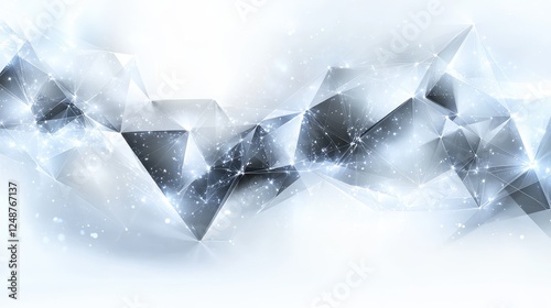 Abstract silver geometric wave background