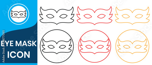 Set of carnival masks silhouettes. Simple black icons of masquerade masks, for party, parade and carnival, for Mardi Gras and Halloween. festive masks silhouette in black on a white background.