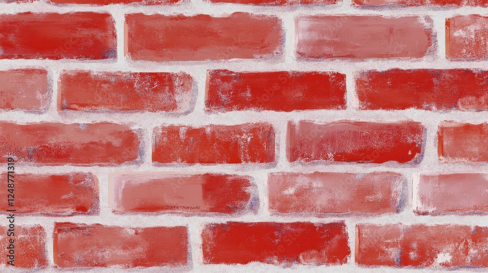 Obraz premium Vintage Red Brick Wall Pattern - A Stunning Architectural Design
