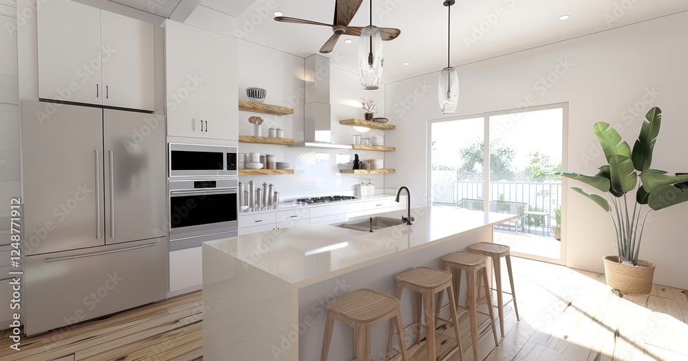 Fototapeta premium Modern Kitchen Island