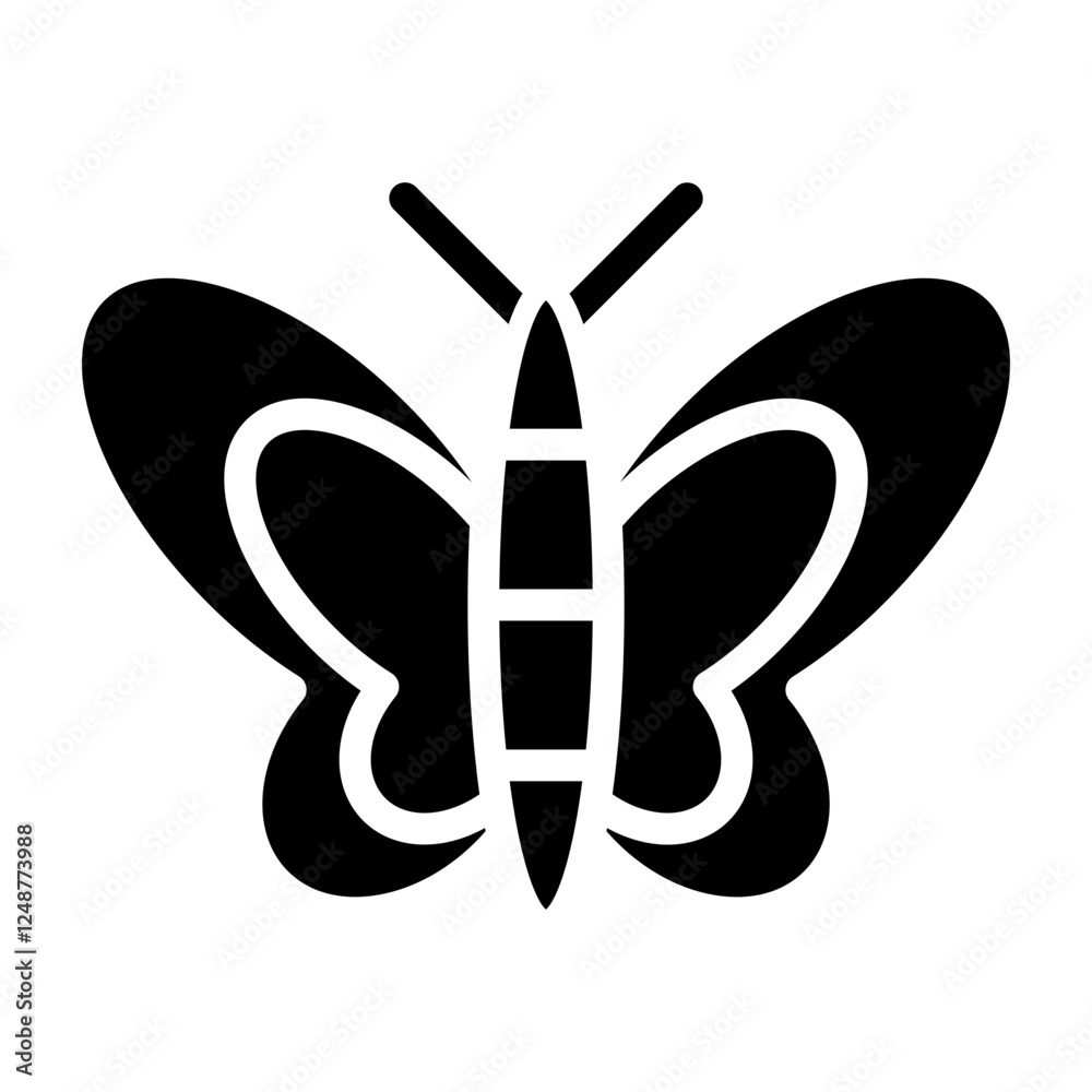 Butterfly Vector Glyph Icon Design Butterfly Vector Glyph Icon Design