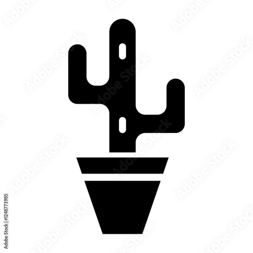 Cactus Vector Glyph Icon Design