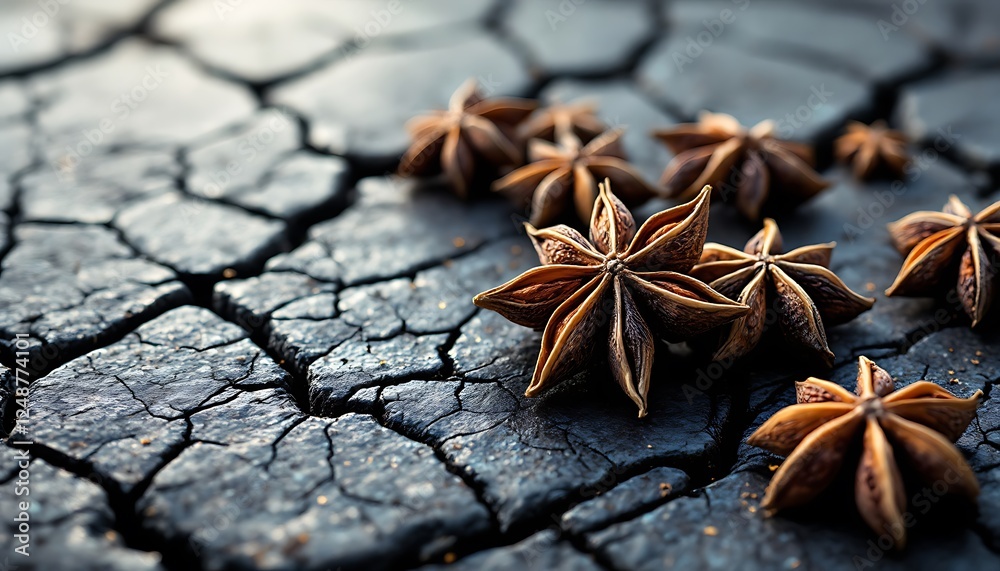 Star Anise on Cracked Earth: A Dark, Moody Still Life Star Anise on Cracked Earth: A Dark, Moody Still Life