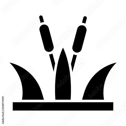Reeds Vector Glyph Icon Design