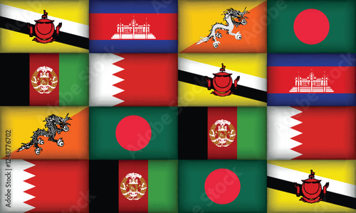 Extensive Collection of Diverse and Unique Flags from Various Regions