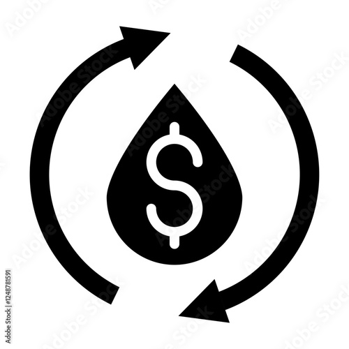 Exchange Vector Glyph Icon Design