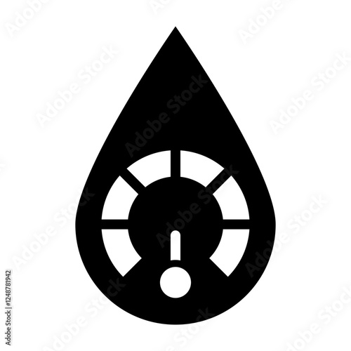 Pressure Meter Vector Glyph Icon Design