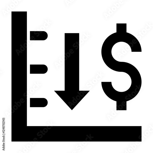 Decrease Vector Glyph Icon Design