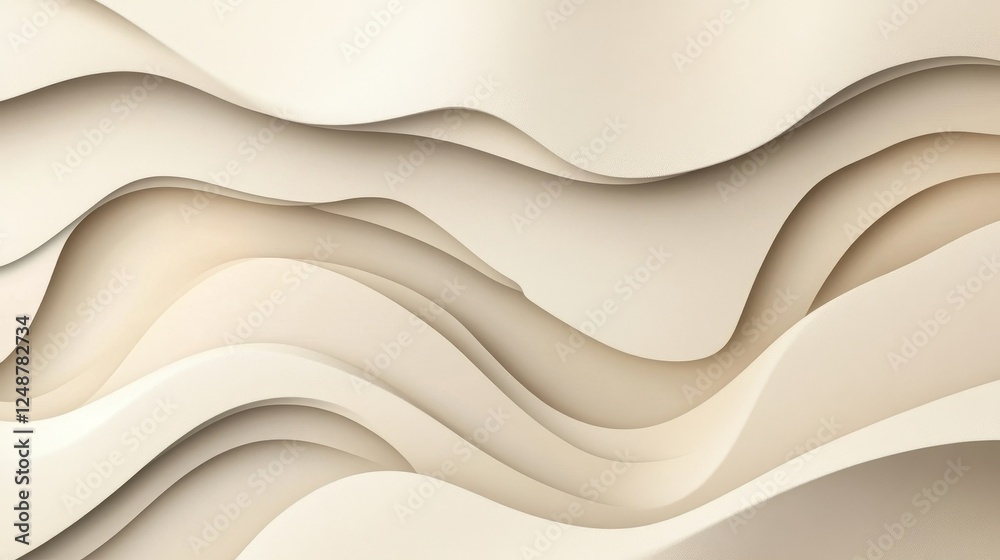 a flowing abstract background featuring soft, delicate waves in beige and white. The gentle curves and smooth transitions create a sense of tranquility and movement. a flowing abstract background featuring soft, delicate waves in beige and white. The gentle curves and smooth transitions create a sense of tranquility and movement.