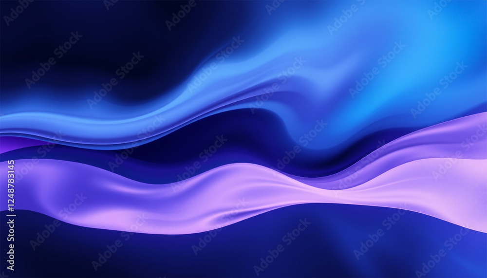 Fototapeta premium Abstract blue and purple flowing wave texture background