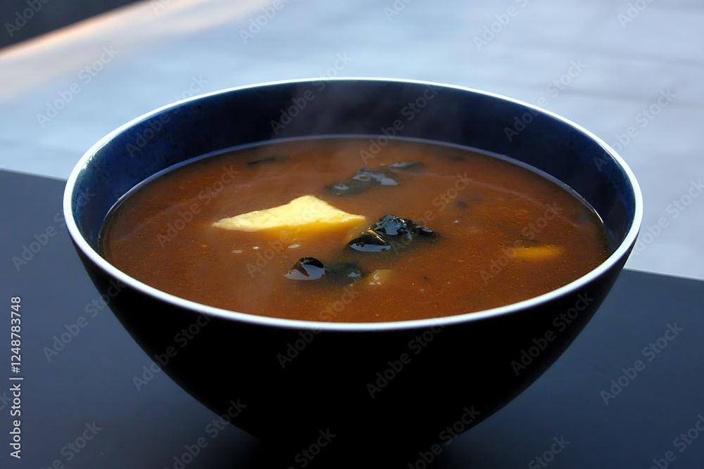 Hearty Brown Soup in a Stylish Bowl Hearty Brown Soup in a Stylish Bowl