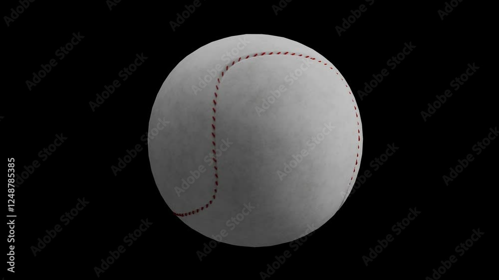 A crisp 3D baseball stands as a symbol of timeless athletic spirit and modern simplicity A crisp 3D baseball stands as a symbol of timeless athletic spirit and modern simplicity