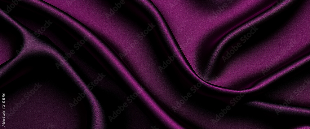 Smooth silk fabric with rich folds and glossy texture Smooth silk fabric with rich folds and glossy texture