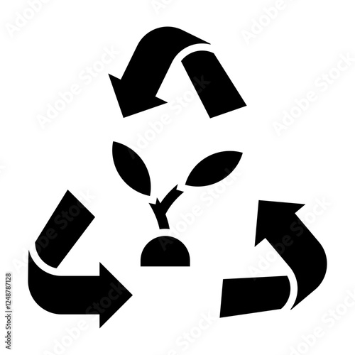 Replant Vector Glyph Icon Design
