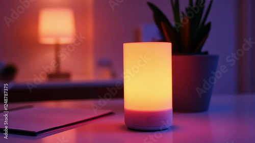 Cozy Evening Ambience with a Speaker 