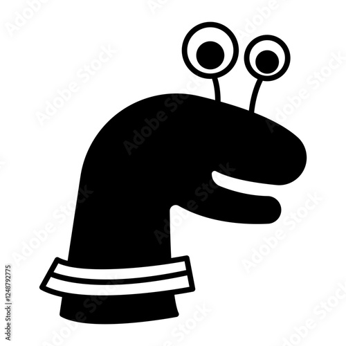 Hand Puppet black icon