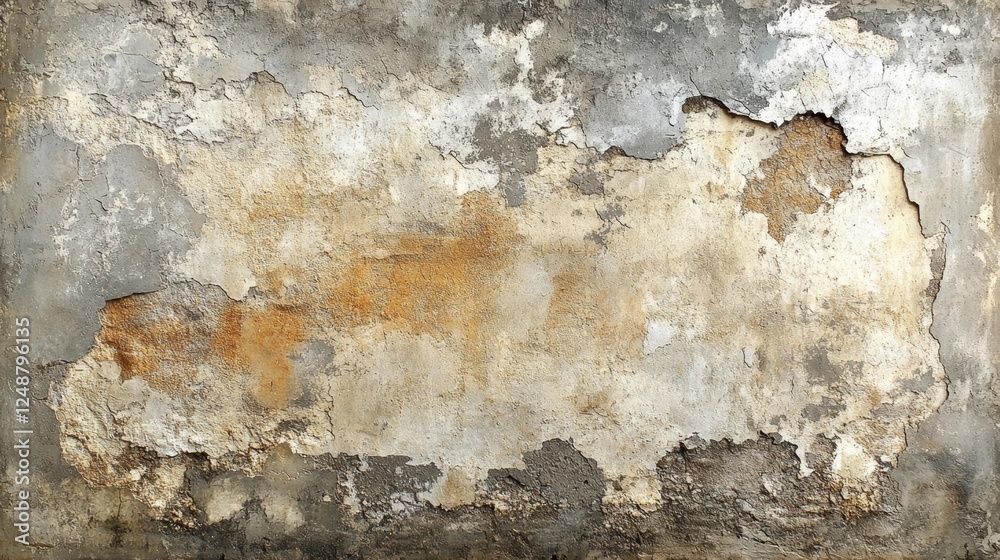 Fototapeta premium Textured Old Concrete Wall with Natural Weathered Patterns. Generative AI