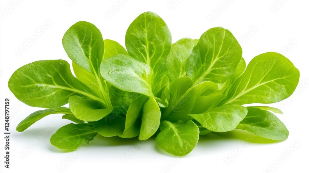 Fresh Green Lettuce Isolated on White Background. Generative AI Fresh Green Lettuce Isolated on White Background. Generative AI