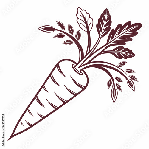 Creative foods icon Carrot  vector illustration