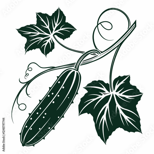 Creative foods icon Cucumber  vector illustration