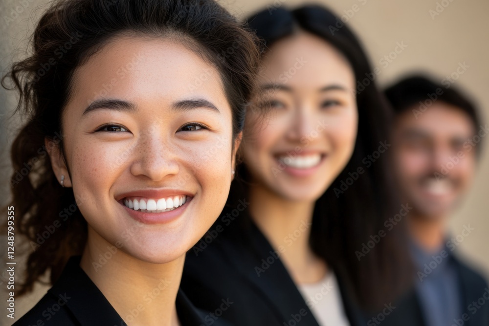 diverse business team smiling at the camera diverse business team smiling at the camera