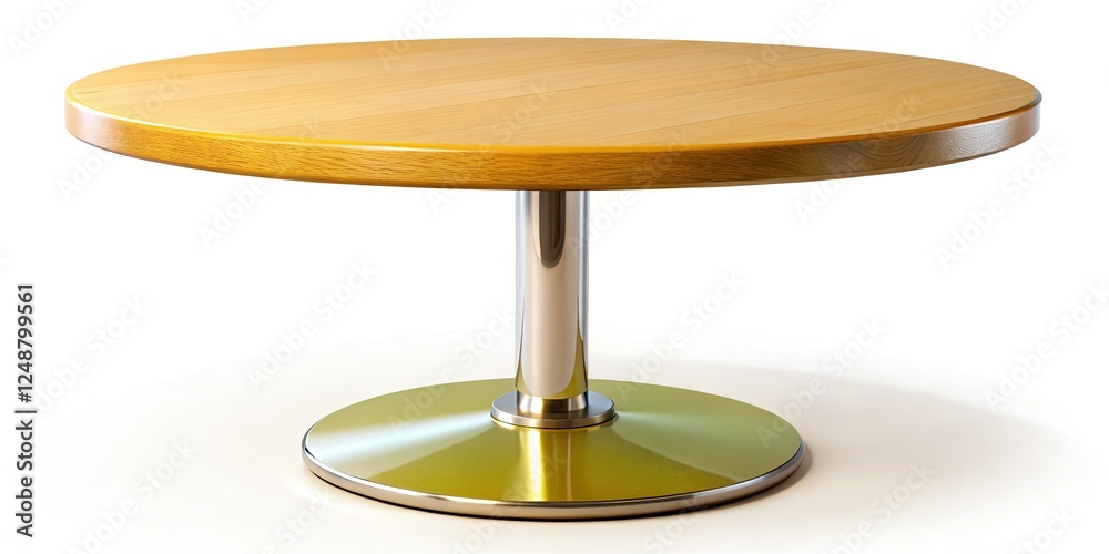 Isolated 3D-rendered tilt-shift round table; pristine white background, perfectly clipped. Isolated 3D-rendered tilt-shift round table; pristine white background, perfectly clipped.