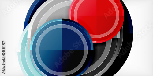Geometric design abstract background - circles