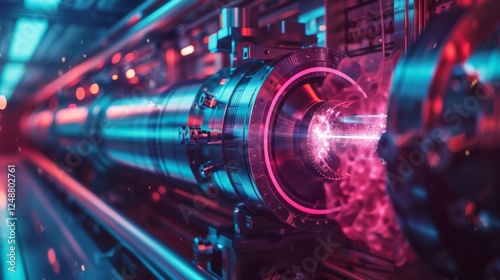 Physics science particles lab machine energy quantum tunnel technology particle accelerator collider