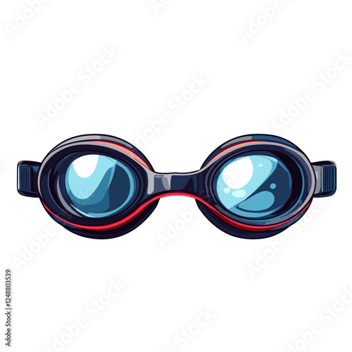Sport pool swimming goggles cartoon. water goggle sign isolated symbol vector illustration on a white background