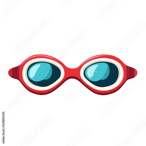Sport pool swimming goggles cartoon. water goggle sign isolated symbol vector illustration on a white background
